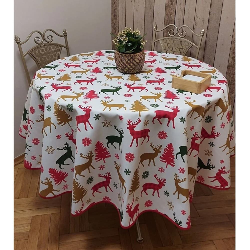 Скатерть с новогодним принтом